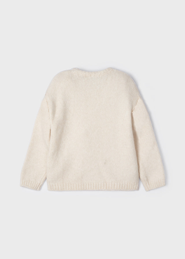 Meisjes Jumper van Mayoral in de kleur Chickpea in maat 128.