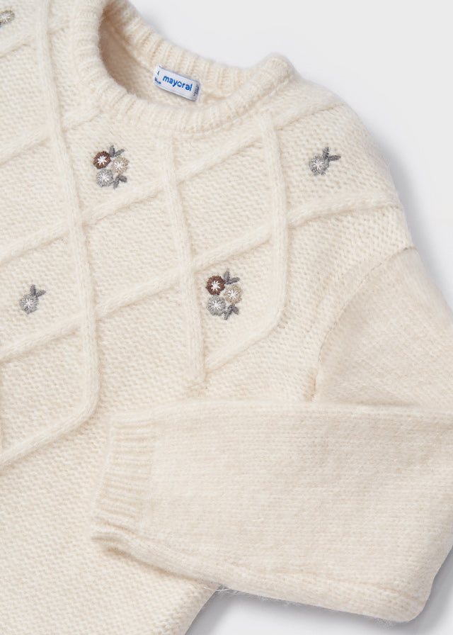 Meisjes Jumper van Mayoral in de kleur Chickpea in maat 128.