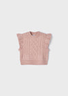 Meisjes Knitting vest van Mayoral in de kleur Pink Mix in maat 128.