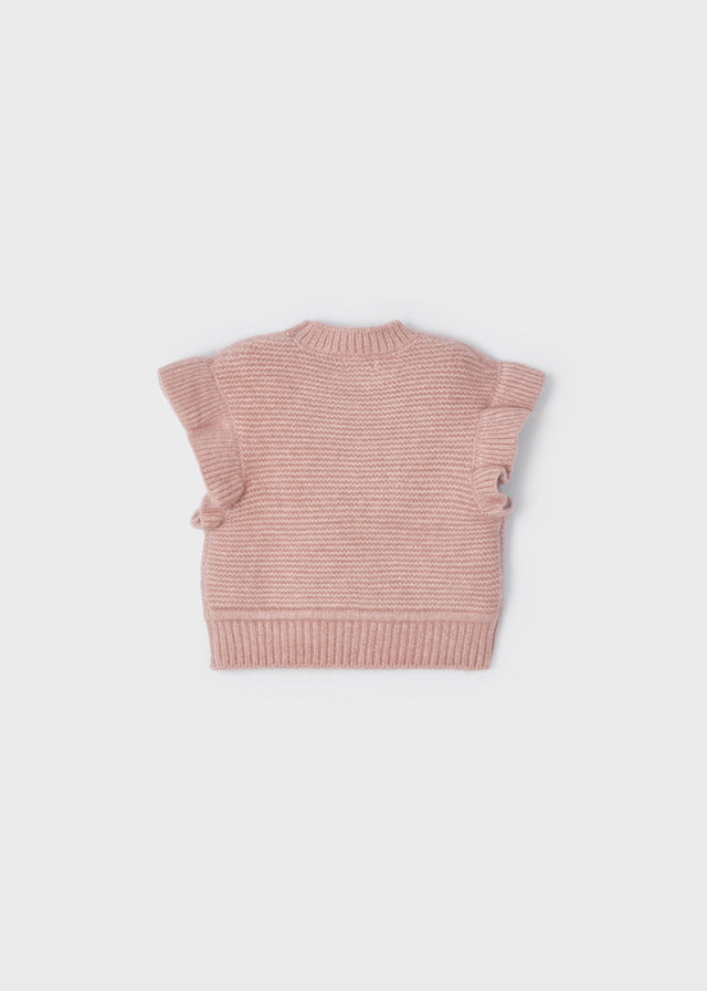 Meisjes Knitting vest van Mayoral in de kleur Pink Mix in maat 128.