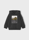 Jongens Hoodie van Mayoral in de kleur Carbon in maat 128.
