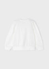 Meisjes Pullover van Mayoral in de kleur Natural in maat 128.