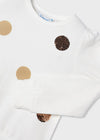 Meisjes Pullover van Mayoral in de kleur Natural in maat 128.