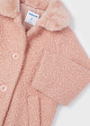 Meisjes Shearling coat van Mayoral in de kleur Rose in maat 128.