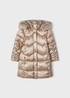Meisjes Long coat van Mayoral in de kleur Col. Mole in maat 128.