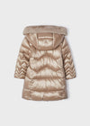 Meisjes Long coat van Mayoral in de kleur Col. Mole in maat 128.