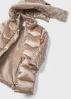 Meisjes Long coat van Mayoral in de kleur Col. Mole in maat 128.