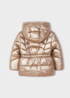 Meisjes Coat van Mayoral in de kleur Old Gold in maat 128.