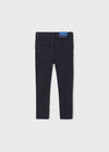 Jongens 5 Pocket skinny twill denim van Mayoral in de kleur Navy in maat 128.