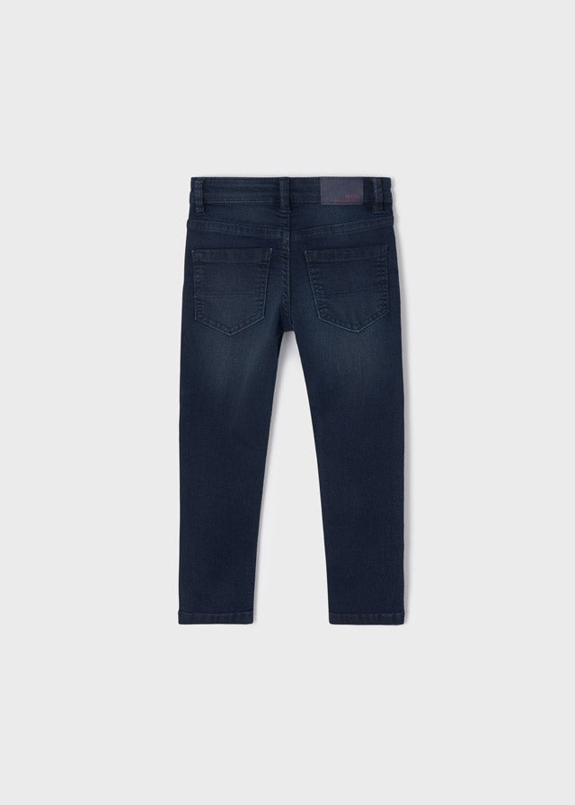 Jongens Skinny demin pants van Mayoral in de kleur Dark denim in maat 128.