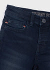 Jongens Skinny demin pants van Mayoral in de kleur Dark denim in maat 128.