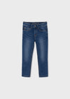 Jongens Skinny demin pants van Mayoral in de kleur Medium in maat 128.