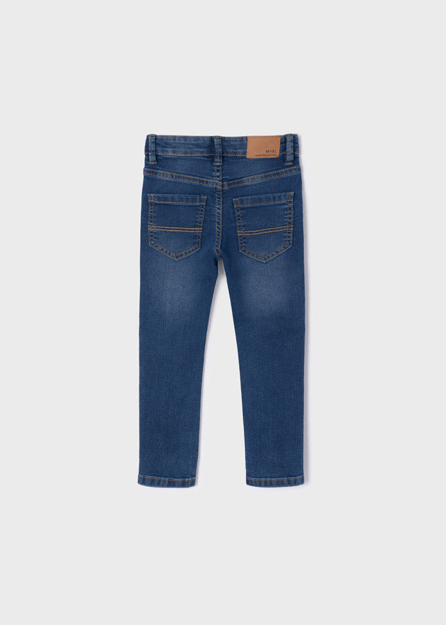 Jongens Skinny demin pants van Mayoral in de kleur Medium in maat 128.