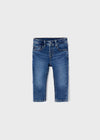 Jongens Basic slim fit trousers van Mayoral in de kleur Medium in maat 86.