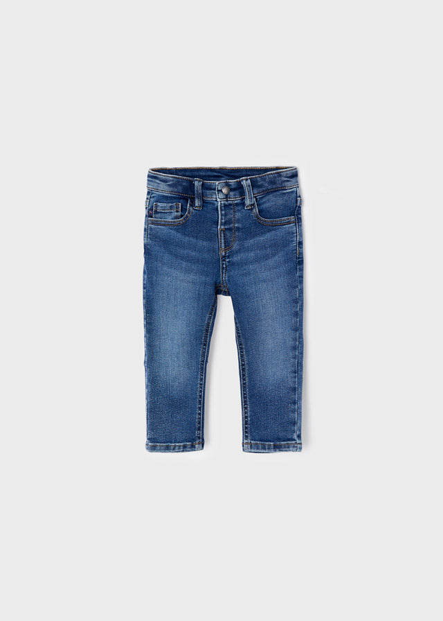 Jongens Basic slim fit trousers van Mayoral in de kleur Medium in maat 86.