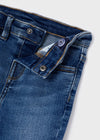 Jongens Basic slim fit trousers van Mayoral in de kleur Medium in maat 86.
