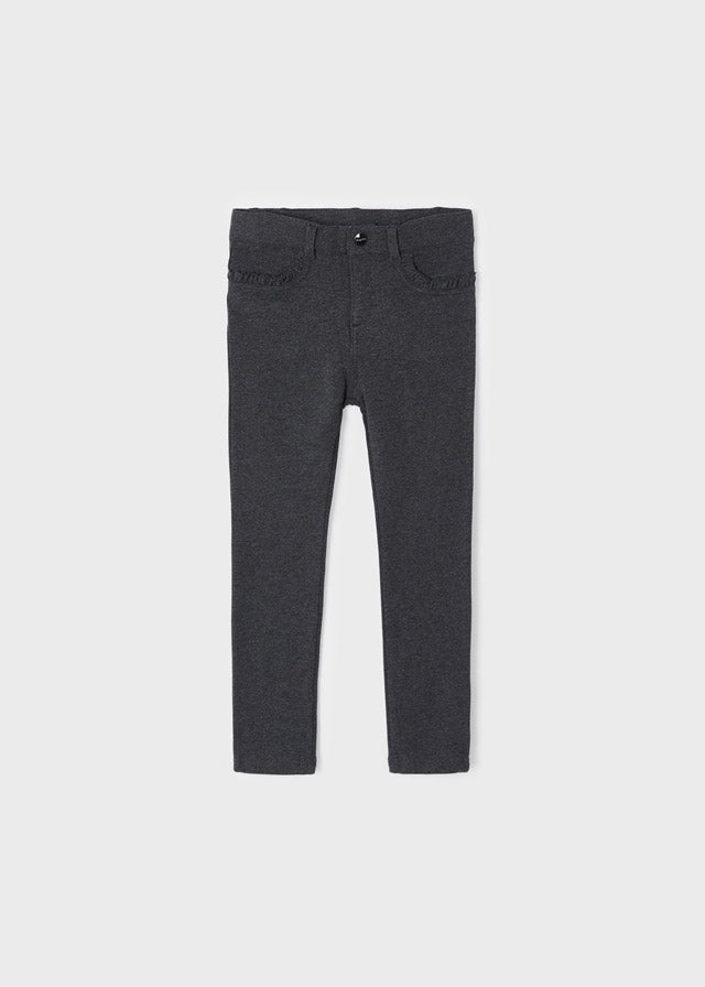 Meisjes Fleece basic trousers van Mayoral in de kleur Bright Lea in maat 128.