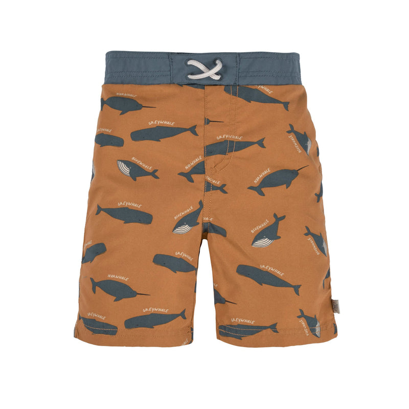 Jongens LSF Board Shorts Whale caramel van Lässig in de kleur Caramel in maat 92.