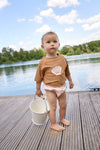 Meisjes LSF Short Sleeve Rashguard Shell caramel van Lässig in de kleur Caramel in maat 98.