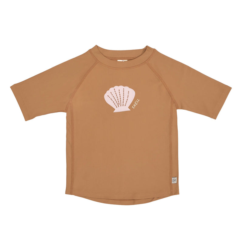 Meisjes LSF Short Sleeve Rashguard Shell caramel van Lässig in de kleur Caramel in maat 98.