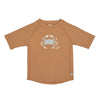 Unisexs LSF Short Sleeve Rashguard Crabs caramel van Lässig in de kleur Caramel in maat 98.