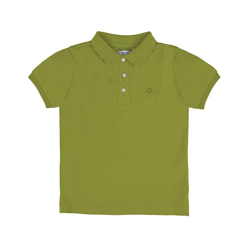 Jongens Basic s/s polo                van Mayoral in de kleur Amazon     in maat 128.