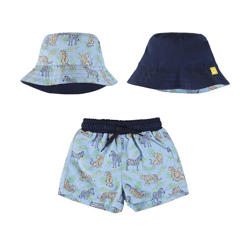 Mayoral bathing suit and hat set