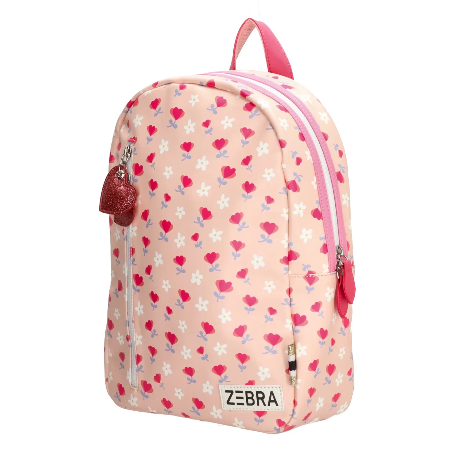 Zebra Backpack (M) - Girls Hearts Daisy - Pink