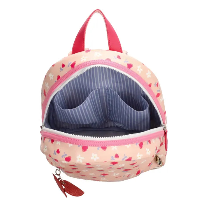 Zebra Backpack (M) - Girls Hearts Daisy - Pink