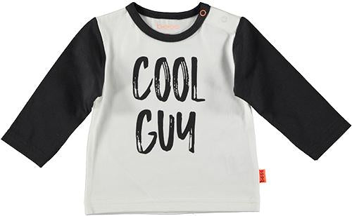Baby Jongens Shirt Longsleeve Cool Guy van B.E.S.S. in de kleur White in maat 68.