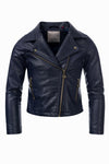 Looxs Revol. Biker jacket imi leather blue