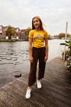 Looxs Revol. Lange broek wijde pijp AOP