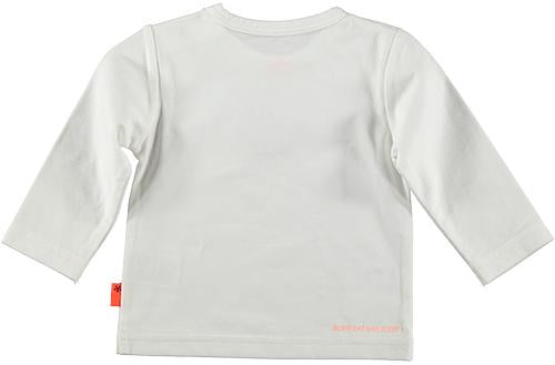 Baby Meisjes Shirt Longsleeve Swan Pompon van B.E.S.S. in de kleur White in maat 68.