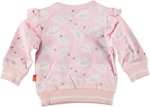 Baby Meisjes Sweater Ruffle Swan van B.E.S.S. in de kleur Pink in maat 68.