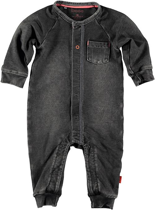 Baby Jongens Suit Jogdenim van B.E.S.S. in de kleur Grey Denim in maat 68.