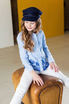 Meisjes Girls Blouse With Broider van Looxs in de kleur Heaven Stripe in maat 164.