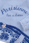 Meisjes Girls Blouse With Broider van Looxs in de kleur Heaven Stripe in maat 164.