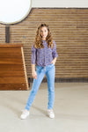 Meisjes Girls Blouse Flare Sleeve van Looxs in de kleur 'Flower Ao in maat 164.