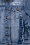 Meisjes Girls Denim Jacket van Looxs in de kleur Denim in maat 164.