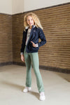 Meisjes Girls Jacket With Lxs Rib van Looxs in de kleur Navy in maat 164.
