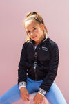Meisjes Girls Jacket With Lxs Rib van Looxs in de kleur Navy in maat 164.