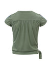 Meisjes Girls T-Shirt With Knot van Looxs in de kleur Laurel in maat 164.