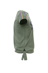 Meisjes Girls T-Shirt With Knot van Looxs in de kleur Laurel in maat 164.