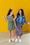 Meisjes Girls T-Shirt S/S van Looxs in de kleur Heaven in maat 164.