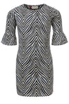Meisjes Girls Dress With Ruffle S van Looxs in de kleur Jacquard in maat 164.