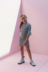 Meisjes Girls Dress With Ruffle S van Looxs in de kleur Jacquard in maat 164.