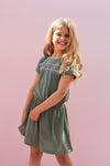 Meisjes Girls Dress van Looxs in de kleur Laurel in maat 164.
