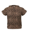 Meisjes Blouse van Little Looxs in de kleur Jaguar in maat 128.