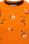 Meisjes Sweater van Little Looxs in de kleur Abricot in maat 128.