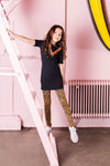 Meisjes Legging van Little Looxs in de kleur Cheeta in maat 128.
